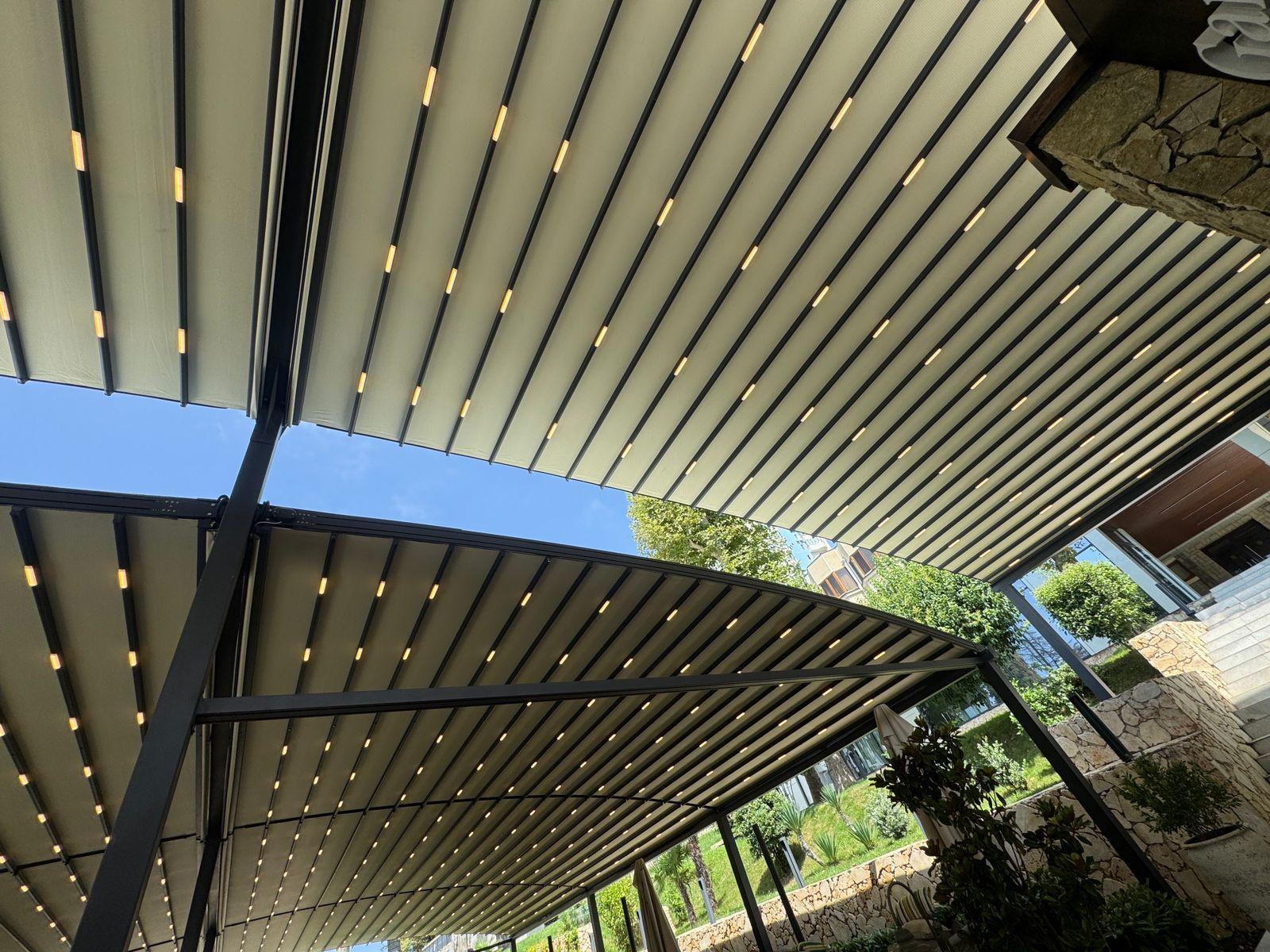 T modul yarım radiuslu perqola